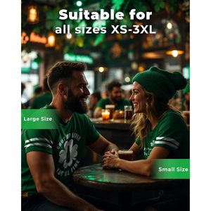 T-shirt personnalisé pour la Saint-Patrick, maillot vert pour hommes avec motif, nom personnalisé, numéro 17 - Product Image 2