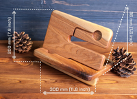 Organizador de estación de carga de madera Estación de acoplamiento personalizada Organizador de reloj Soporte de teléfono de madera