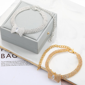 Nouveau collier réglable pour animaux de compagnie, accessoires de mode toutes saisons, nœud papillon en zircon, collier pour chien chihuahua, fermoir mousqueton doré rose, collier pour chat - Product Image 2