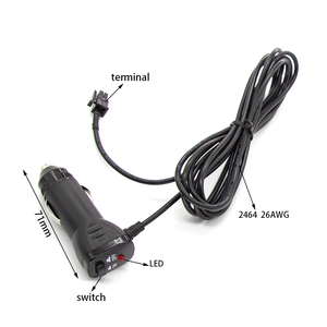 <span class=keywords><strong>สาย</strong></span>ไฟสำหรับงานหนักพร้อมไฟแสดงสถานะ LED และสวิตช์ปลั๊กซ็อกเก็ตที่จุดบุหรี่ใน<span class=keywords><strong>รถ</strong></span>ยนต์สำหรับใช้งาน<span class=keywords><strong>สาย</strong></span>ไฟรถยนต์ - Product Image 4