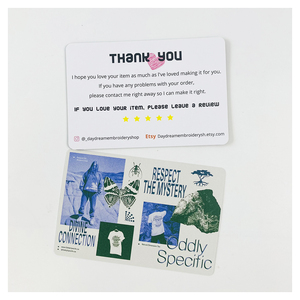 Thấp moq biểu tượng tùy chỉnh thiết kế đôi bên in ấn giấy nghệ thuật kinh doanh Cảm ơn bạn thiệp chúc mừng tùy chỉnh bưu thiếp cho doanh nghiệp nhỏ - Product Image 5