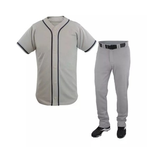 Conjunto de Uniforme de Béisbol Casual para Hombre, Bordado con Letras, Sin Botones - Product Image 6