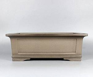 Magnifiques pots à fleurs rectangulaires faits à la main de style antique, en argile violette de Yixing, avec des motifs de bonsaï exquis. - Product Image 2