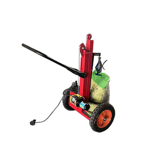 Taşınabilir yeni çelik elektrikli kaldırma arabası 12V 550W yüksek güç ile 1.1m kaldırma yüksekliği ve vinç kolu çiftlik ve meyve bahçesi kullanımı için - Product Image 1