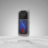 Protection d'écran en verre trempé 9H avec plateau anti-poussière pour téléphones mobiles 18 17 16 15 13 12 11 Pro Max, installation facile, personnalisable