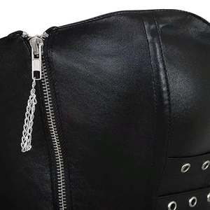 Corsé de cuero sin mangas al por mayor para mujer, corsé de cuero de diseño personalizado más vendido, hecho en Pakistán - Product Image 4