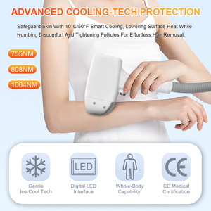 Không đau vật lý nách chăm sóc cơ thể thiết bị khử trùng Chất lượng cao 3000W mặt 808nm <span class=keywords><strong>Diode</strong></span> Máy tẩy lông bằng <span class=keywords><strong>laser</strong></span> 4 sóng - Product Image 3