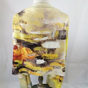 नई गर्म फैशन तेल पेंटिंग डिजिटल प्रिंट शॉल मल्टी स्टाइल कस्टमाइना स्कार्फ - Product Image 6