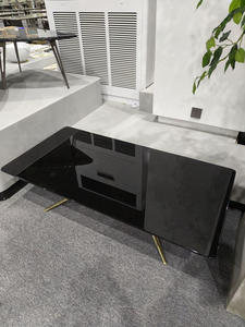 Table d'appoint moderne en marbre noir Cosmos, table basse personnalisée pour hôtels, pierre polie à vendre - Product Image 2