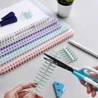 Reliure à anneaux en plastique colorée à 30 trous, avec anneaux ouvrables et trous pour bande de reliure, diamètre 12 mm, organisateur de planificateur