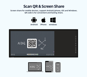 <span class=keywords><strong>Pizarra</strong></span> Interactiva LED 4K UHD de 94 Pulgadas con 20 Puntos Táctiles, Lápiz Multitáctil/Dedo, Android y Windows, Cámara de 13MP para Uso Educativo - Product Image 3