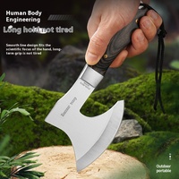 Hache tactique EDC essentielle pour l'extérieur, hache de chasse, hache de bushcraft, outil multifonction, haches vikings, fourreau en cuir, outils de combat, hache de camping