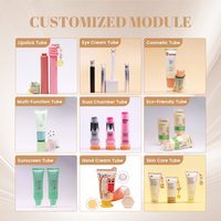 Tube de massage cosmétique en plastique avec bille roulante en acier inoxydable, tube d'emballage cosmétique