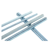 Q235 Carbon Steel 4.8 Grade Blue White Zinc Plated Fully Threaded Rod Double End Stud Bolt 1-3m for Ceiling Hanger