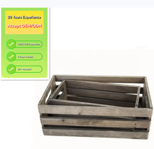 Caisses de rangement décoratives en <span class=keywords><strong>bois</strong></span> de ferme Boîtes de caisse de nidification en détresse - Product Image 1