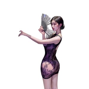 Lingerie Lemon Story, combinaison en maille à entrejambe ouvert, noire, transparente, tenue sexy pour femmes, 1051 - Product Image 5