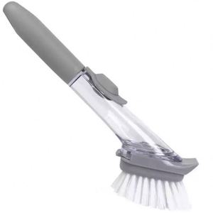 Multi-function Long-handled Plastic Kitchen <b>Cleaning</b> <b>Brush</b> with Automatic Liquid Adding <b>for</b> Pots and Bowls - Product Image 3