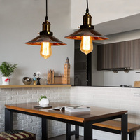 Lampe suspendue industrielle vintage en fer forgé, style loft, pour bar, comptoir, café, restaurant, design rétro créatif, personnalisée, avec un seul abat-jour en forme de couvercle de pot.