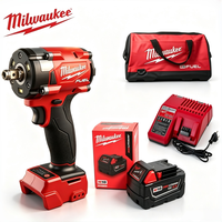 Clé à chocs sans fil Milwaukee FUEl 18V 1/2 pouce, couple élevé 300 Nm, kit de clé à chocs sans balais pour réparation domestique