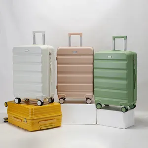 China Suppliers 20" 24" 28" Custom Logo ABS PC Spinner Travel Trolley Cabin Suitcase Luggage Set