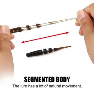 Spinpoler Mini <span class=keywords><strong>leurre</strong></span> de sébaste <span class=keywords><strong>Finesse</strong></span> Ajing ver appât en plastique souple matériel de pêche sur glace basse nageur perche Crappie Ocean Rock - Product Image 5