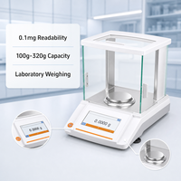 Balance analytique de haute précision 0,001 g, matériau ABS, balance de laboratoire 100-320 g, écran tactile, capteur électromagnétique, pesage en laboratoire
