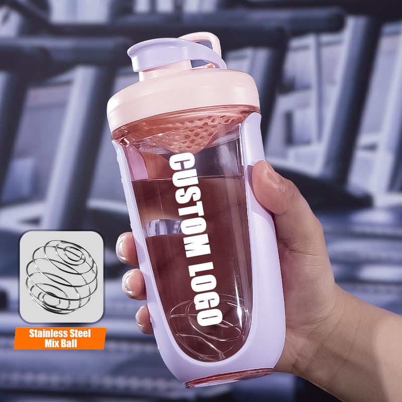 ขวด PP Shaker 600มล.-สีชมพู