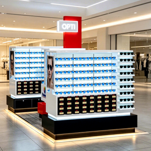 Kiosque optique commercial pour lunettes de soleil, présentoir à lunettes personnalisé avec éclairage LED, vitrine moderne pour magasin de lunettes - Product Image 1