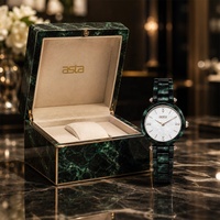 Asta Montre Quartz Femme Acétate Boîtier Rond Vintage Style Oriental Doux Business Boutique Cadeau Personnalisé