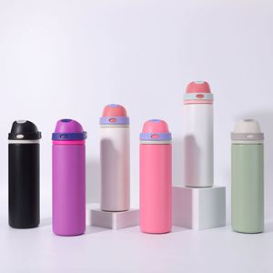 New Custom Logo Stainless Steel Insulated <b>Bottle</b> Double Wall <b>Thermos</b> 16 oz 19 oz 24 oz 32 oz with Handle and Lid Water <b>Bottle</b> - Product Image 2