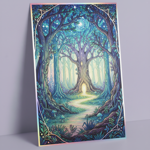 Affiches murales personnalisées en papier holographique pour anime, peinture <span class=keywords><strong>numérique</strong></span>, illustration de jeu/film/livre, cadeau, décoration murale - Product Image 4