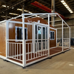 Maison préfabriquée <span class=keywords><strong>en</strong></span> conteneur extensible, panneau sandwich <span class=keywords><strong>en</strong></span> laine de roche EPS, panneau métallique sculpté personnalisé de 40 pieds, petit bâtiment - Product Image 2