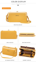 Tas Selempang Mini Bohemian Wanita Baellerry, Dompet Panjang, Clutch Ponsel, Dompet dengan Ritsleting, Musim Gugur, Bahan PU