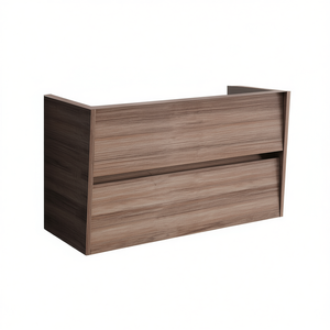Mueble de Baño Elisia con Base Suspendida, 2 Cajones, 80 cm, Madera de Nogal Siroco - Product Image 3