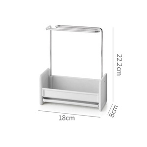 <span class=keywords><strong>Cucina</strong></span> staccabile panno per lavare i piatti straccio in acciaio inox sapone e spugna supporto appeso con scarico lavello per utensili - Product Image 2