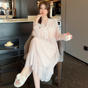 W225 # cuello en V encaje otoño camisón malla manga larga <span class=keywords><strong>con</strong></span> almohadilla en el pecho - Product Image 3