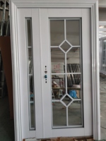 Bowdeu portes dernière conception Inserts en verre décoratif maison américaine portes d'entrée d'entrée modernes