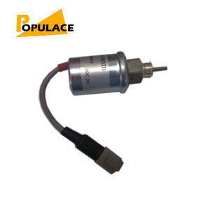 Vanne solénoïde Populace U85206452 24V DC en métal pour coupure de carburant de groupe électrogène - Product Image 1