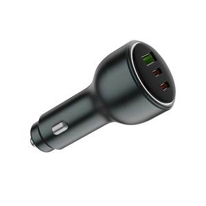 Chargeur de voiture 3 ports haute qualité à charge rapide, large compatibilité, protection multiple, USB C type C 65W - Product Image 1