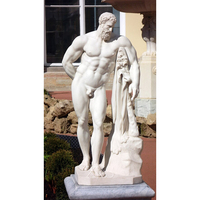 Statue de marbre de dieu grec sculptée à la main, design européen personnalisé, pierre classique célèbre, durable, polie, pour décoration extérieure de villa et jardin