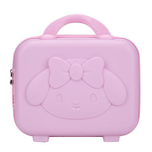 Mignon 14 pouces Mini Cosmétique Cas Cadeau Boîte Lapin À Longues Oreilles Valise avec Arc En Plastique Boîte De Mariage Fermeture À Glissière - Product Image 5