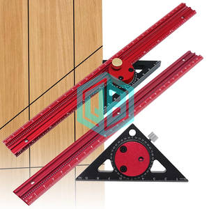 Righello da scriba di 360 gradi-strumento per la lavorazione del legno di precisione fai da te strumento per la disposizione del foro a forma di T righello per righello per scorrimento Carpenty - Product Image 5