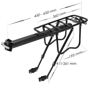 Estante trasero de <span class=keywords><strong>bicicleta</strong></span> ajustable de liberación rápida, tablero portabicicletas plegable Universal, estante de carga MTB - Product Image 3