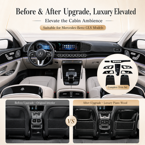 Kit di Rivestimento Interno in Legno di Pianoforte Maybach per Mercedes-Benz GLS 400 450 580 AMG63, Upgrade per Cruscotto, Porte, Console e Schienale del Sedile - Product Image 3