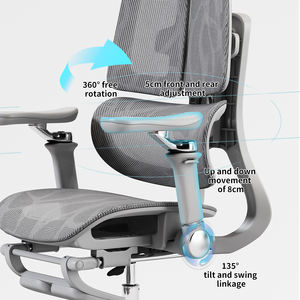 カスタマイズされたモダンオフィス人間工学メッシュチェア快適な昼寝時間リクライニングリボルビング機能調整可能ヘッドレスト工場使用 - Product Image 3
