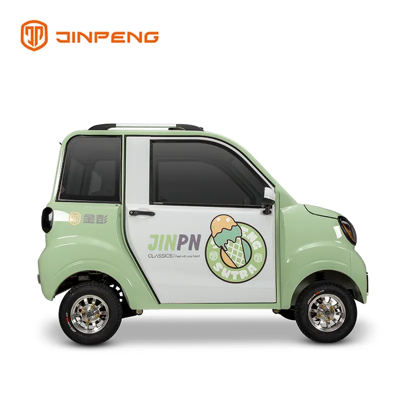 Jinpeng EEC-COC EU市場電気自動車3席クローズドキャビン電気自動車4輪大人の自動車動機ミニカー工場che