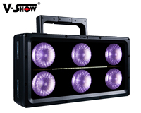 VShow L8 Luna 6pcs 100W RGBWW + 80pcs 4W Blanc Froid 10 Groupe Pixel Blinder Lumière Extérieure Patchwork IP66 6 Yeux Blinder