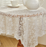 Weiße Spitzen-Tischdecke Vintage Couchtisch-Tuch Rechteckige Tischdecke Sofa Landhausstil Tischdecke Großhandel