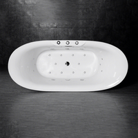 Baignoire balnéo autoportante en acrylique avec jets d'air pour intérieur, spa et bain à remous pour salle de bain