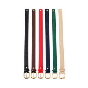 Ziin 3.3Cm Pu Belt For Women With Alloy D <b>Ring</b> Buckle Casual <b>Thin</b> Belt 6 Colors Pack - Product Image 3